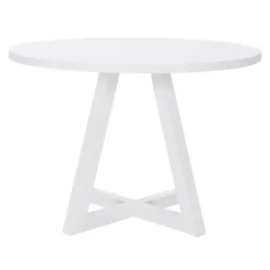 Kirklands Home Dining Tables|Round Criss-Cross Base Dining Table White