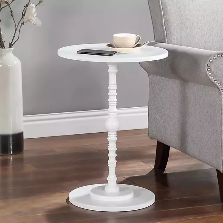 Kirklands Home Accent & End Tables|Santel Spindle Accent Table White