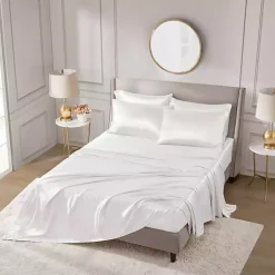 Kirklands Home Bed Sheets|Satin 6-pc. King Sheet Set White
