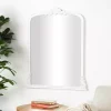 Kirklands Home Decorative Mirrors|White Scroll Arched Rectangle Wall Mirror