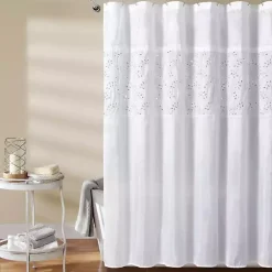 Kirklands Home Shower Curtains|Sequined Shower Curtain White