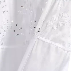 Kirklands Home Shower Curtains|Sequined Shower Curtain White