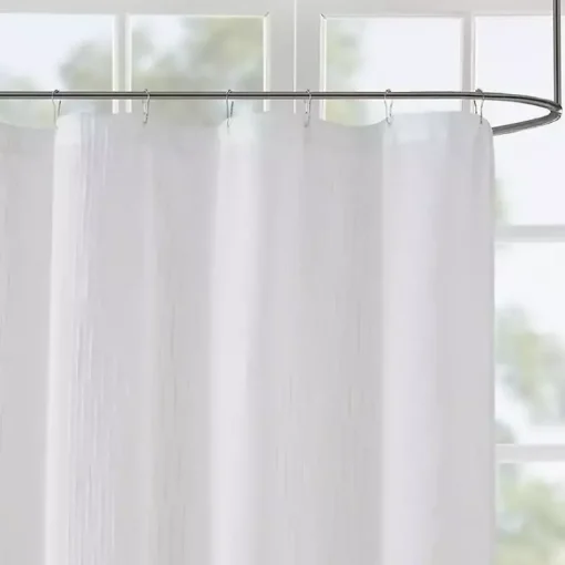 Kirklands Home Shower Curtains|Sheer Shower Curtain White
