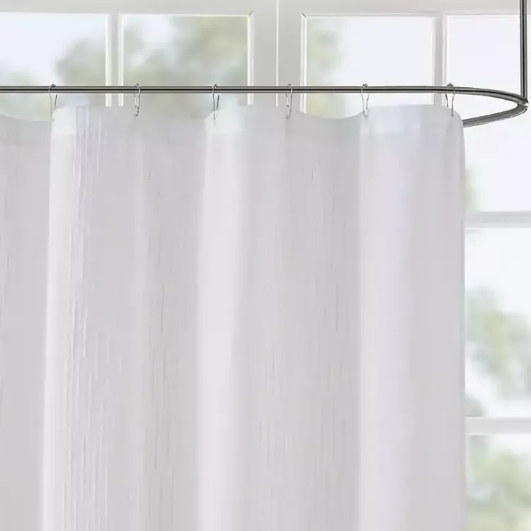 Kirklands Home Shower Curtains|Sheer Shower Curtain White
