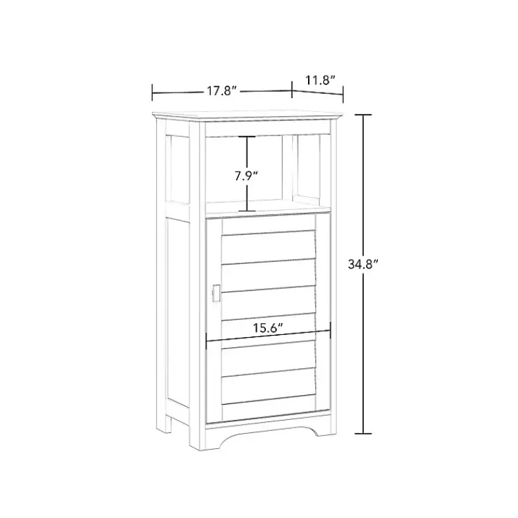Kirklands Home Bathroom Furniture|Shutter Single Door Storage Cabinet White