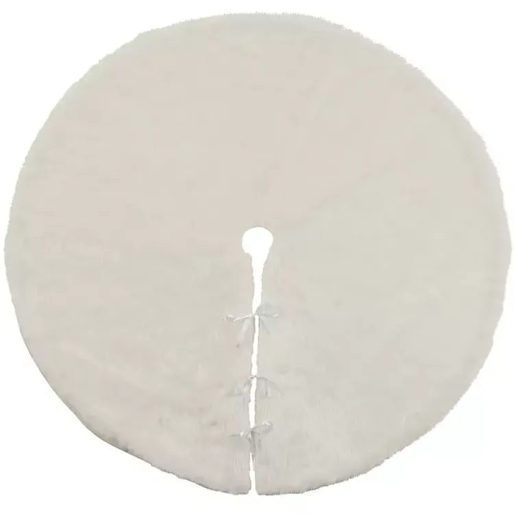 Best Snow Fur Tree Skirt Christmas Tree Skirts & Collars