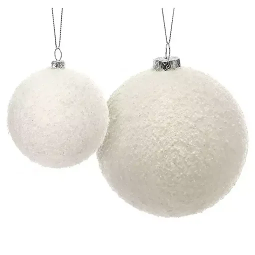 Snowball Tree Ornaments, Set of 6 Christmas Ornaments