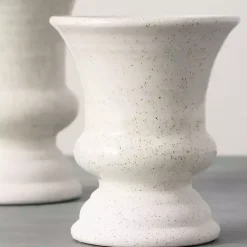 Online Speckled Terracotta Block Vases, Set of 2 Vases