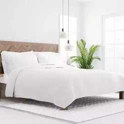 Kirklands Home Quilts|Stitched Diamond 3-pc. King Quilt Set White