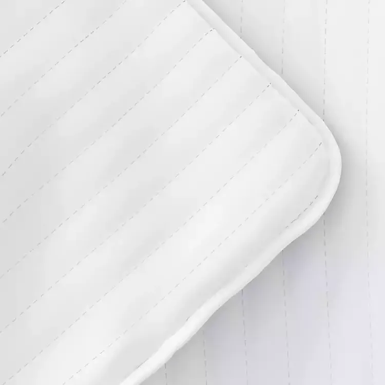 Kirklands Home Quilts|Stitched Stripes 3-pc. Queen Quilt Set White