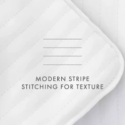 Kirklands Home Quilts|Stitched Stripes 3-pc. Queen Quilt Set White