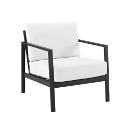 Kirklands Home Outdoor Seating|White Sunbrella Cushions Holland Outdoor Chair