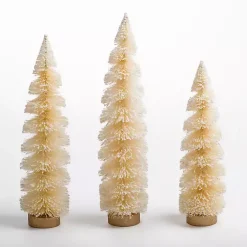 New Swirl Bottle Brush Christmas Trees, Set of 3 Christmas Decorations