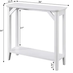 Kirklands Home Console Tables|Tapered Legs Rustic Console Table White