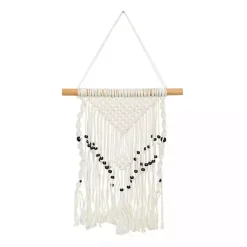 Kirklands Home Wall Plaques|Tasseled Macrame Wall Hangings, Set of 3 White