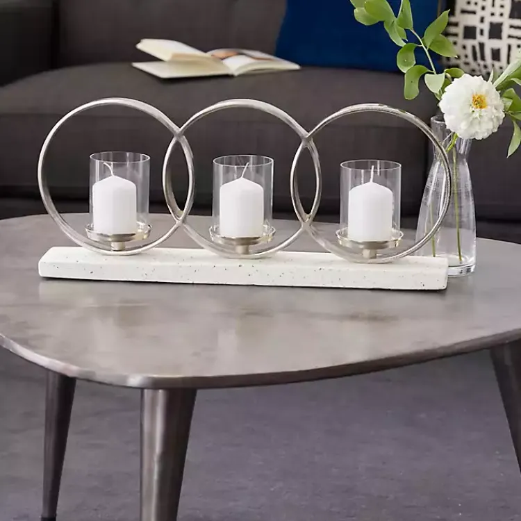 Hot White Terrazzo Candle Holder Runner Candle Holders