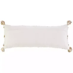 Online White Textured Diamond Lumbar Pillow Pillows