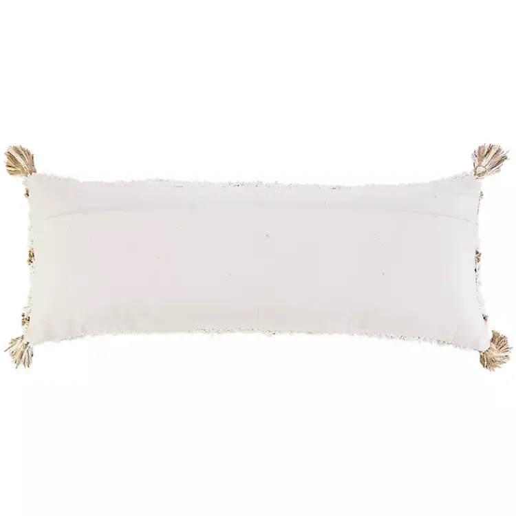 Online White Textured Diamond Lumbar Pillow Pillows