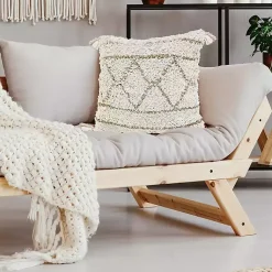 Sale White Textured Diamond Throw Pillow Pillows