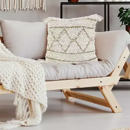 Sale White Textured Diamond Throw Pillow Pillows