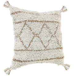 Sale White Textured Diamond Throw Pillow Pillows