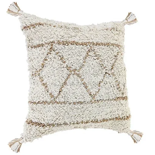 Sale White Textured Diamond Throw Pillow Pillows