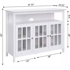 Kirklands Home Tv Stands & Media Consoles|Tiered Deluxe Cali Media Cabinet White