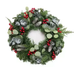Hot White Tip Pinecone and Eucalyptus Wreath Wreaths