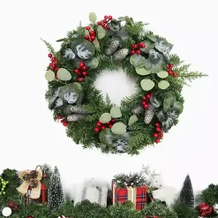 Hot White Tip Pinecone and Eucalyptus Wreath Wreaths