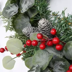 Hot White Tip Pinecone and Eucalyptus Wreath Wreaths