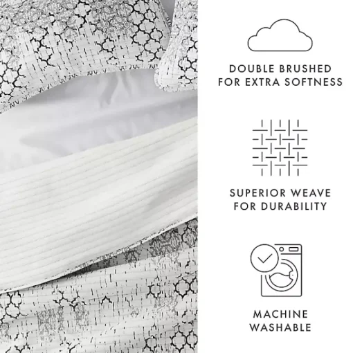 Kirklands Home Quilts|White Trellis Reversible 3-pc. King Quilt Set