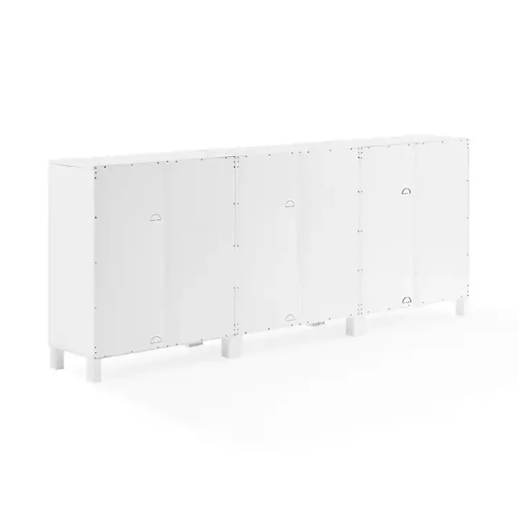 Kirklands Home Tv Stands & Media Consoles|Triangle 6-Door Wood Media Cabinet White
