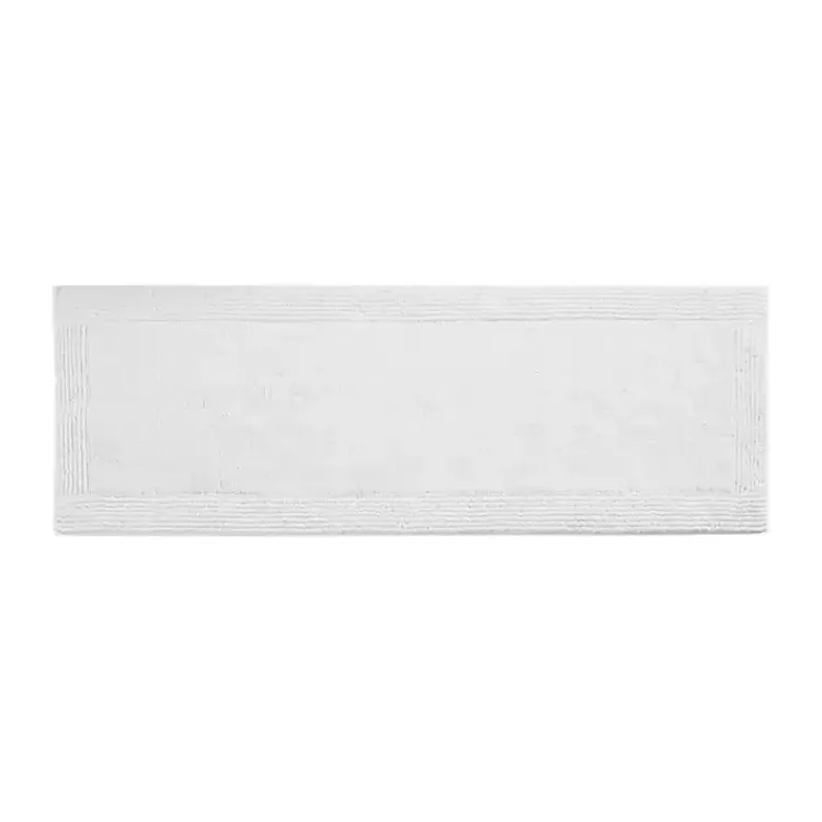 Kirklands Home Bathroom Rugs|Tufted Reversible Bath Runner White
