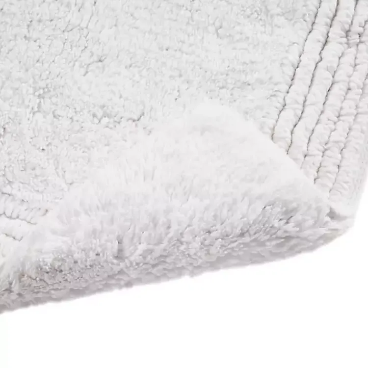 Kirklands Home Bathroom Rugs|Tufted Reversible Bath Runner White