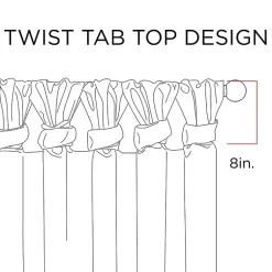 Kirklands Home Curtains & Drapes|Twist Top Curtain Panel, 120 in. White