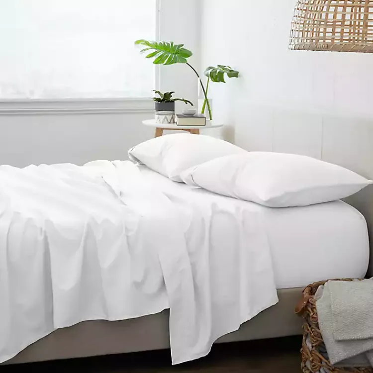 Kirklands Home Bed Sheets|Ultra Soft 4-pc. King Sheet Set White