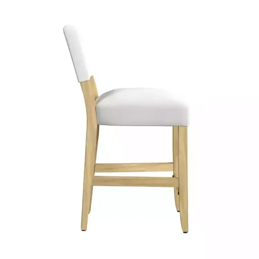 Kirklands Home Bar Stools & Counter Height Stools|Upholstered Wood Counter Stool White