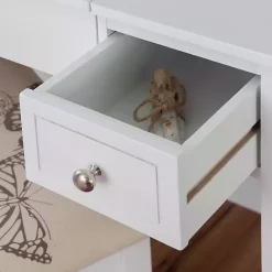 Kirklands Home Dressers & Chests|Virginia Butterfly 2-pc. Vanity Set White