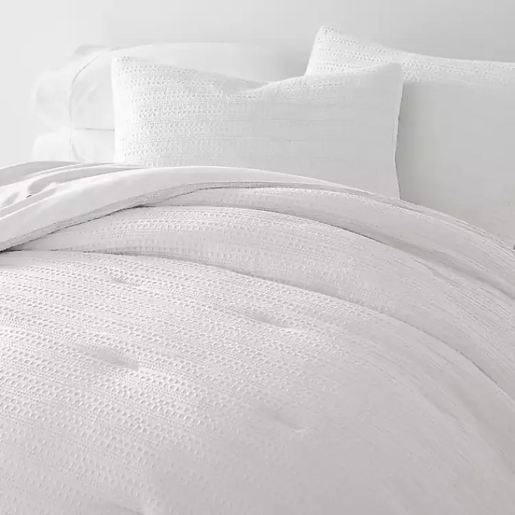 Kirklands Home Comforters|Waffle Ultra-Soft 3-pc. King Comforter Set White