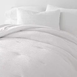 Kirklands Home Comforters|Waffle Ultra-Soft 3-pc. Queen Comforter Set White