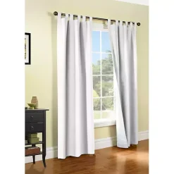 Kirklands Home Curtains & Drapes|Weathermate Blackout Curtain Panel, 95 in. White