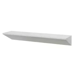 Kirklands Home Shelves|White Wedge Wood Large Floating Shelf