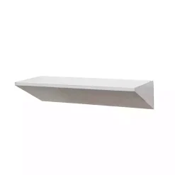 Kirklands Home Shelves|White Wedge Wood Small Floating Shelf