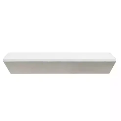 Kirklands Home Shelves|White Wedge Wood Small Floating Shelf