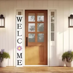 Kirklands Home Garden Decor|Welcome Spring Porch Board White