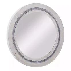 Kirklands Home Decorative Mirrors|White Wood Aislinn Wall Mirror