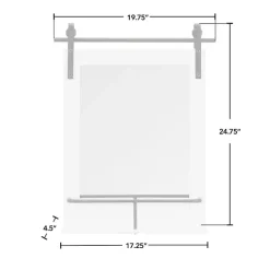 Kirklands Home Decorative Mirrors|Wood Barn Door Frame with Shelf Wall Mirror White