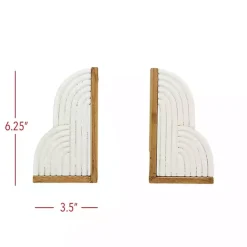 Sale Wood Cloud Bookends, Set of 2 Decorative Accents