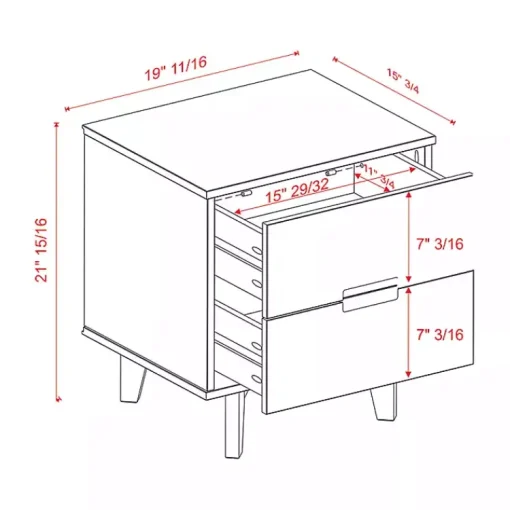 Kirklands Home Nightstands|Wood Cut-Out Handle Nightstand White