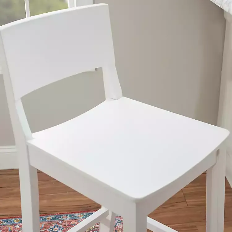 Kirklands Home Bar Stools & Counter Height Stools|Wood Devin Bar Stools, Set of 2 White